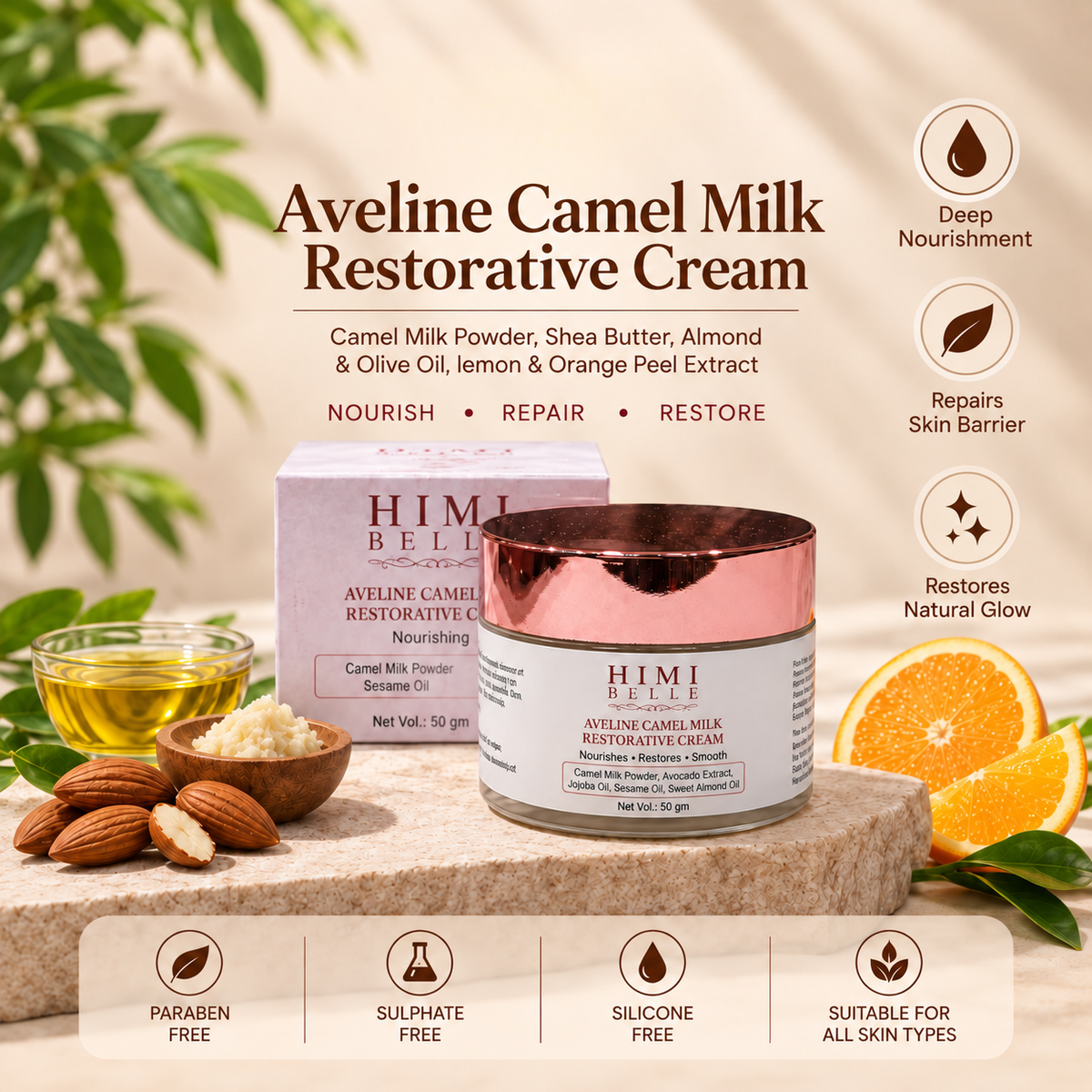Aveline Camel Milk Restorative Cream