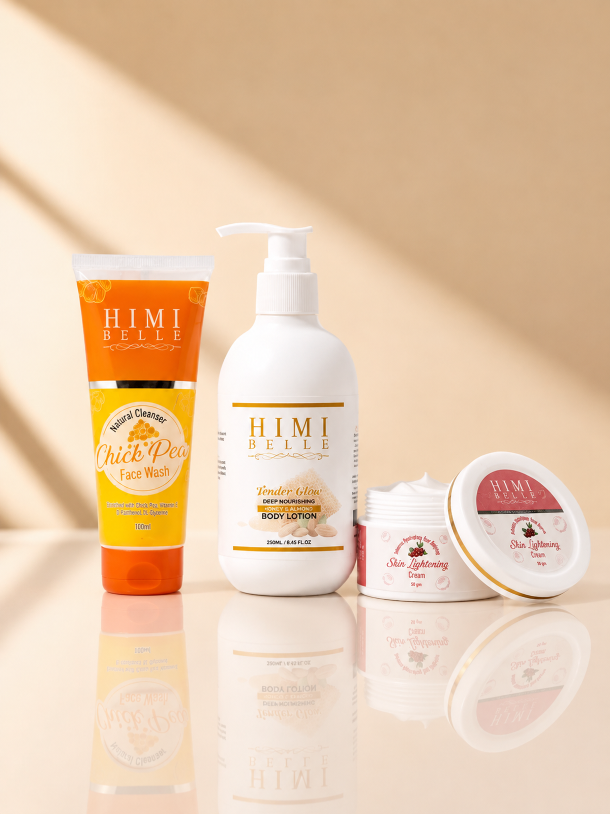 Himi Belle intense brightening nourishing pack skincare kit for glowing radiant skin
