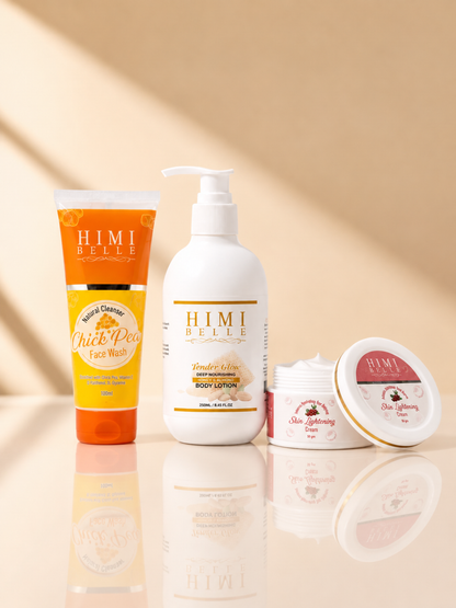 Himi Belle intense brightening nourishing pack skincare kit for glowing radiant skin
