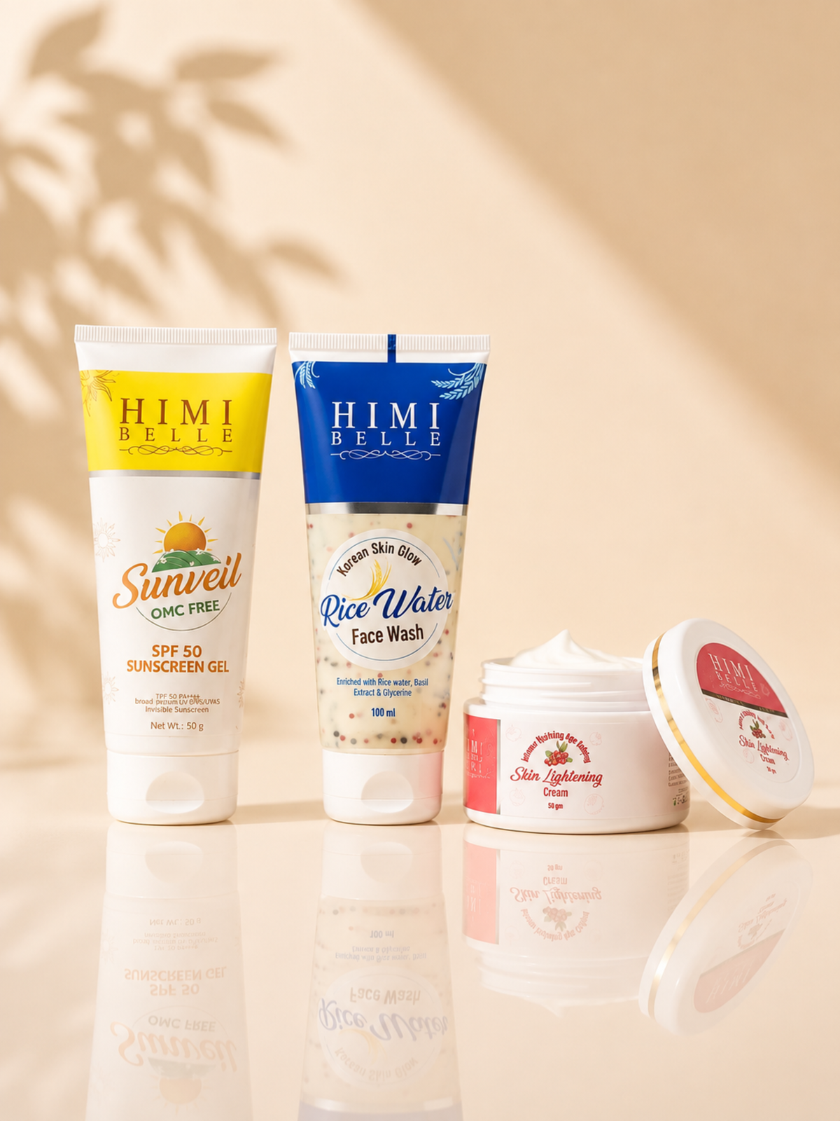 Himi Belle sun protection brightening kit sunscreen and lightening cream combo
